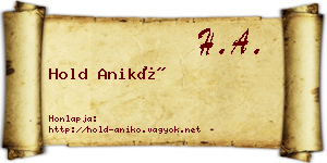 Hold Anikó névjegykártya
